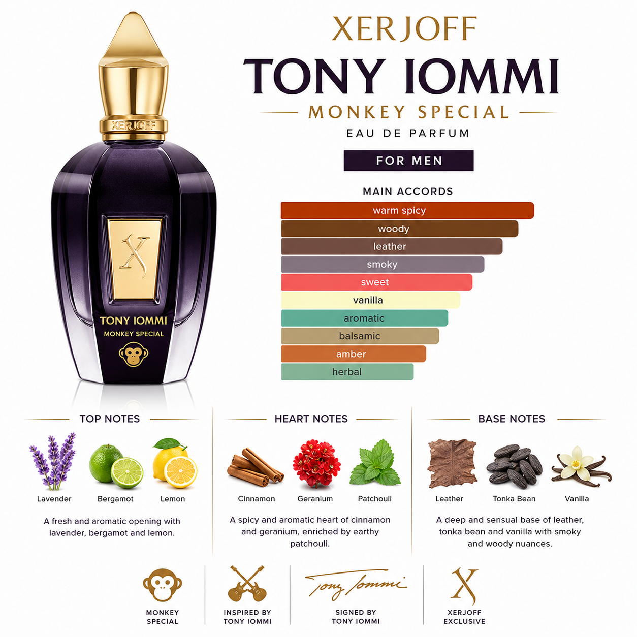 Tst Xerjoff Tony Iommi Monkey Edition 3.4oz EDP Spray for Men