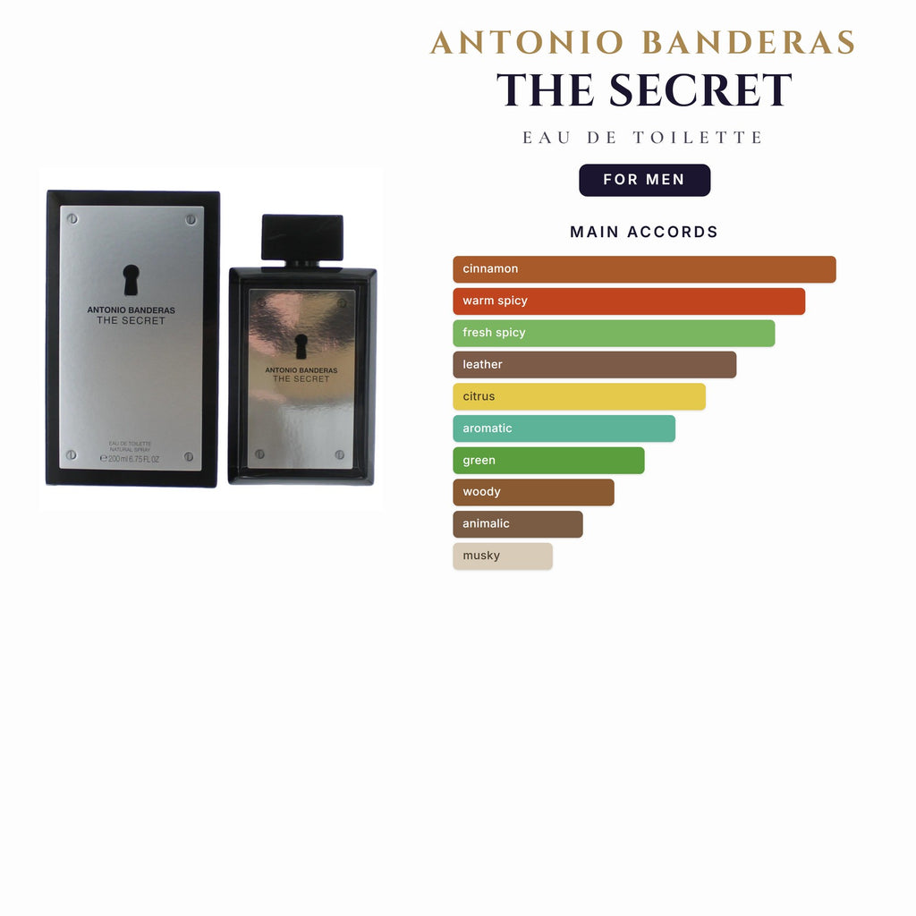 A. Banderas The Secret 6.7oz EDT Spy for Men