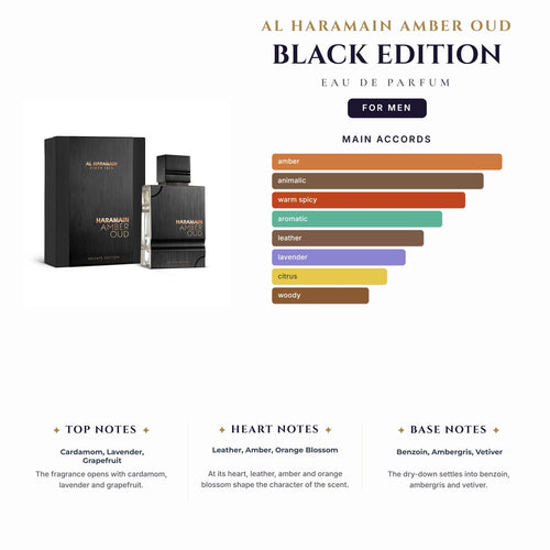 Al Haramain Amber Oud Black Edition 3.4oz EDP Spray (Like Tom Ford F** Fabulous) for Men