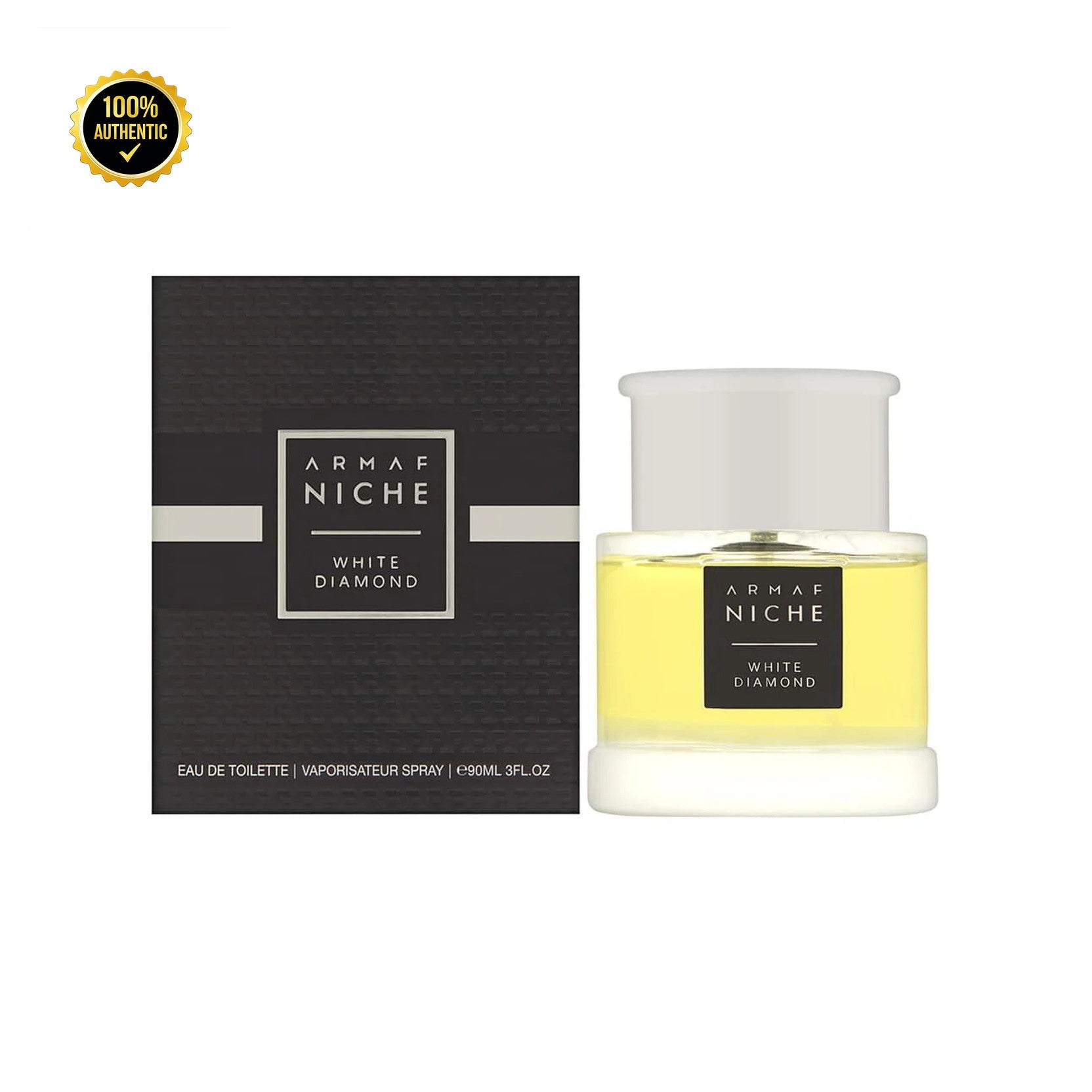 Armaf Niche White Diamond 3.0oz EDP Spray (Like Lacoste Eau Blanc) for Men