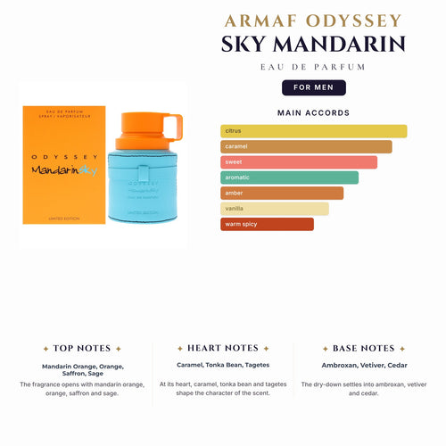 Armaf Odyssey Sky Mandarin 2.02oz EDP Spy for Men