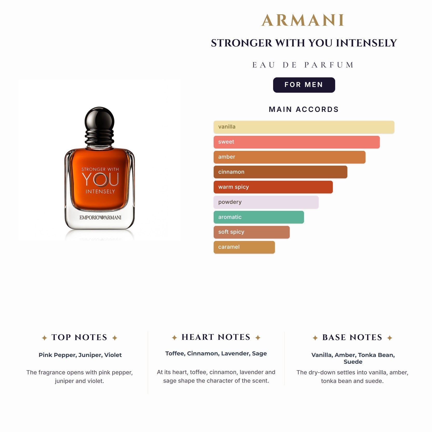 Armani Stronger With You Intensely 3.4oz EDP Spray for Men