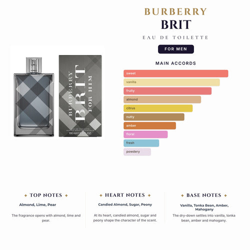 Burberry Brit 3.4oz EDT Spray for Men