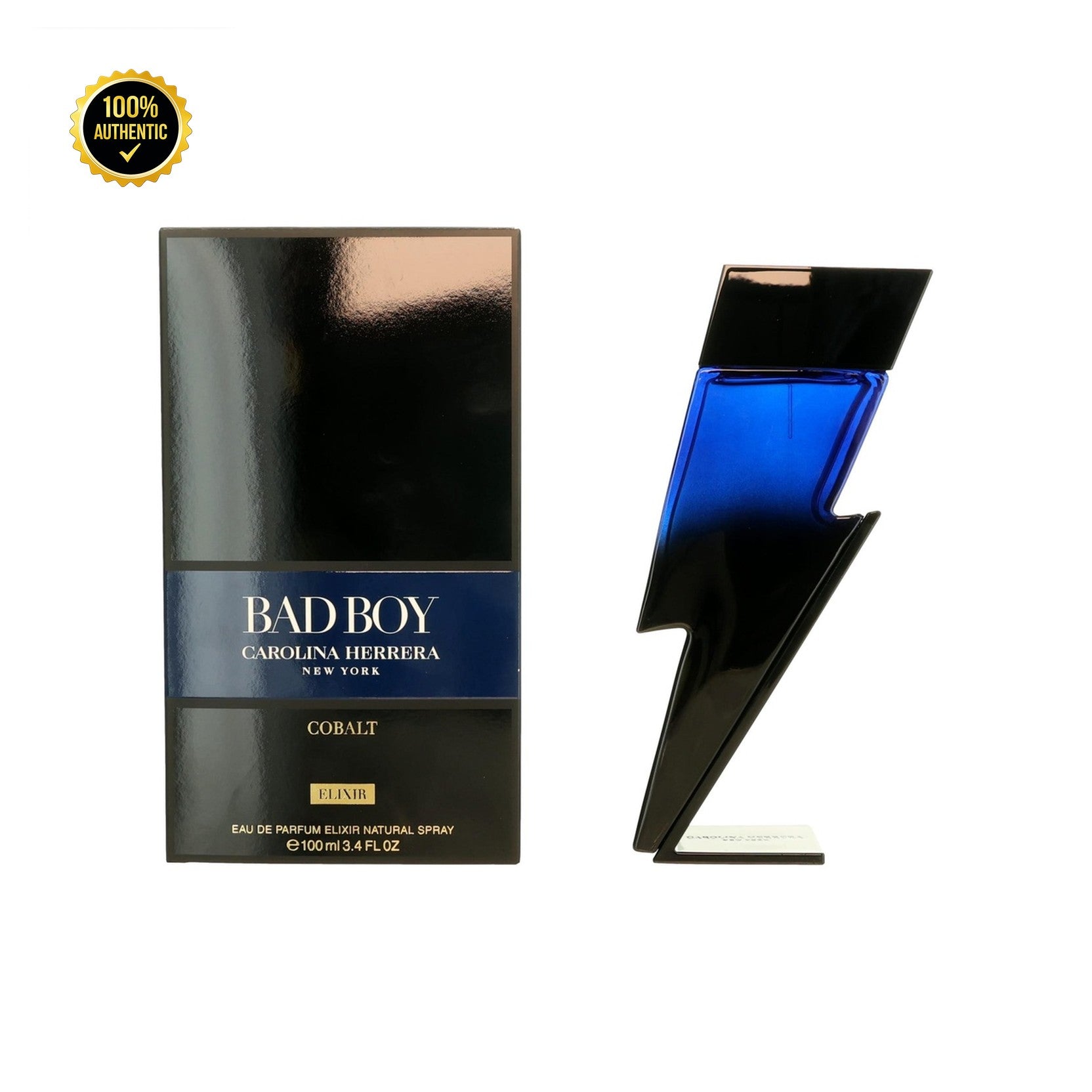 C. Herrera Bad Boy Cobalt Elixer 3.4oz EDP Spray for Men