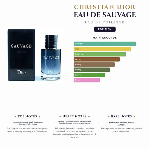 Cd Eau De Sauvage 3.4oz EDT (White Box) for Men