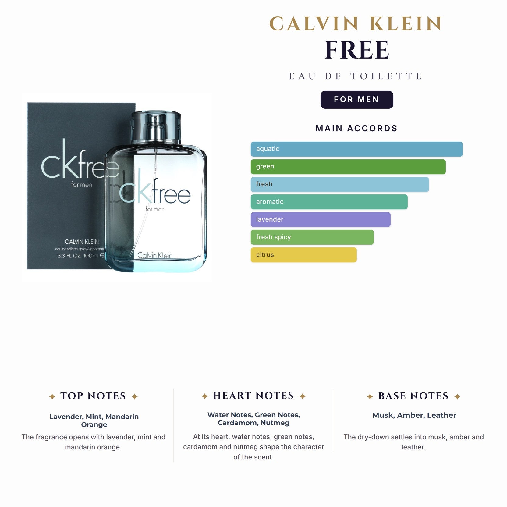 Ck Free 3.4oz EDT Spray for Men