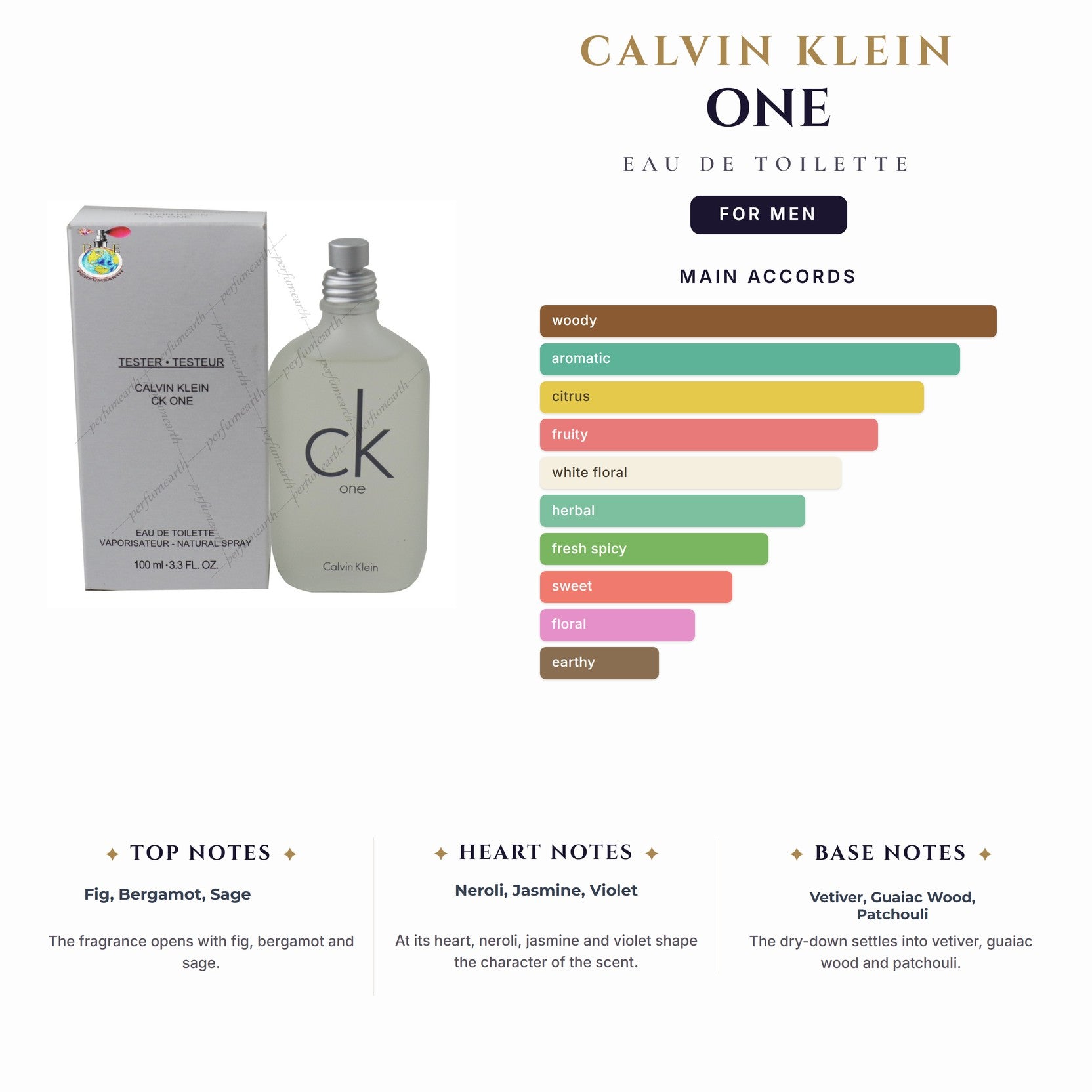 Ck- One 3.4oz EDT Spray for Men