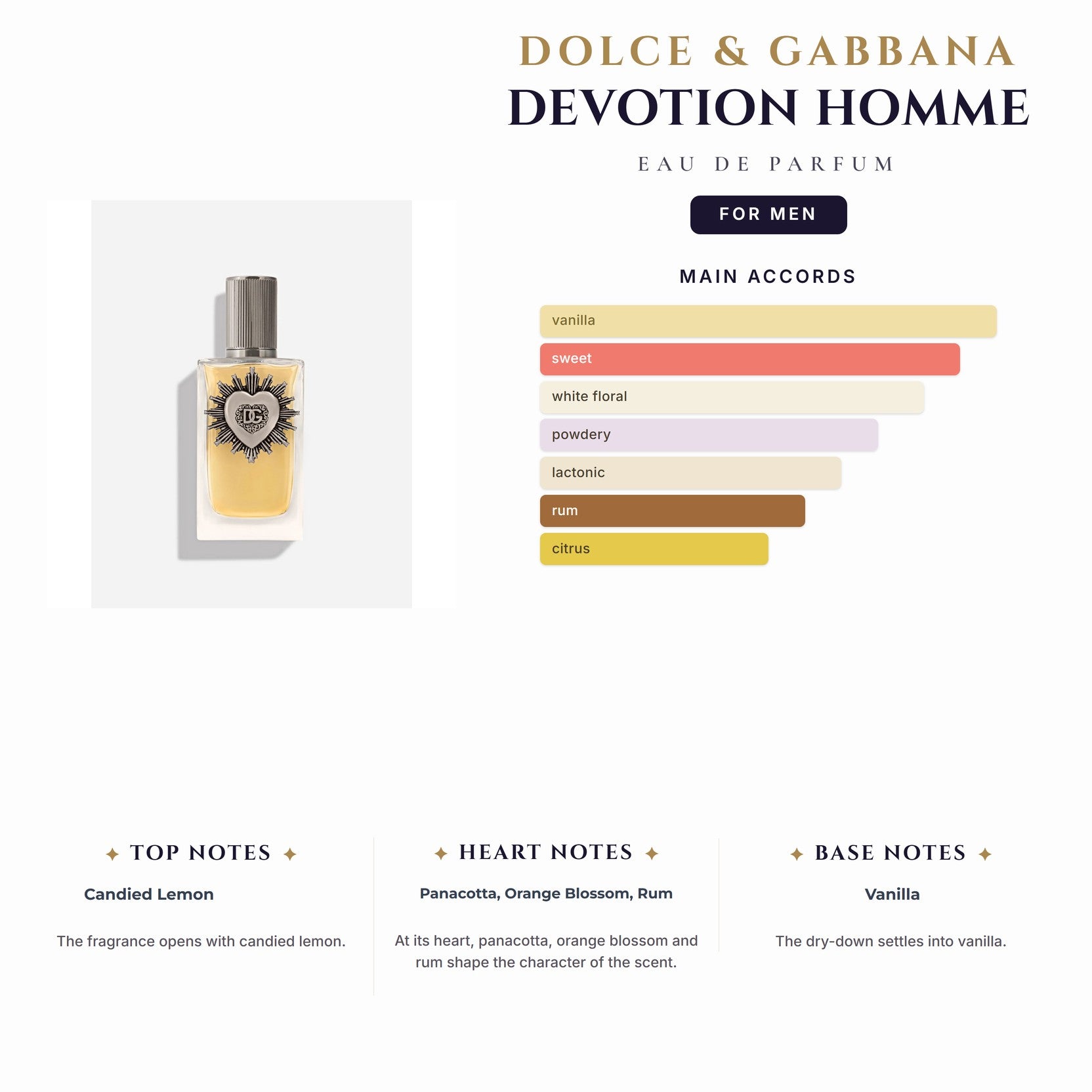 D&G Devotion Homme 3.4oz EDP Spray for Men