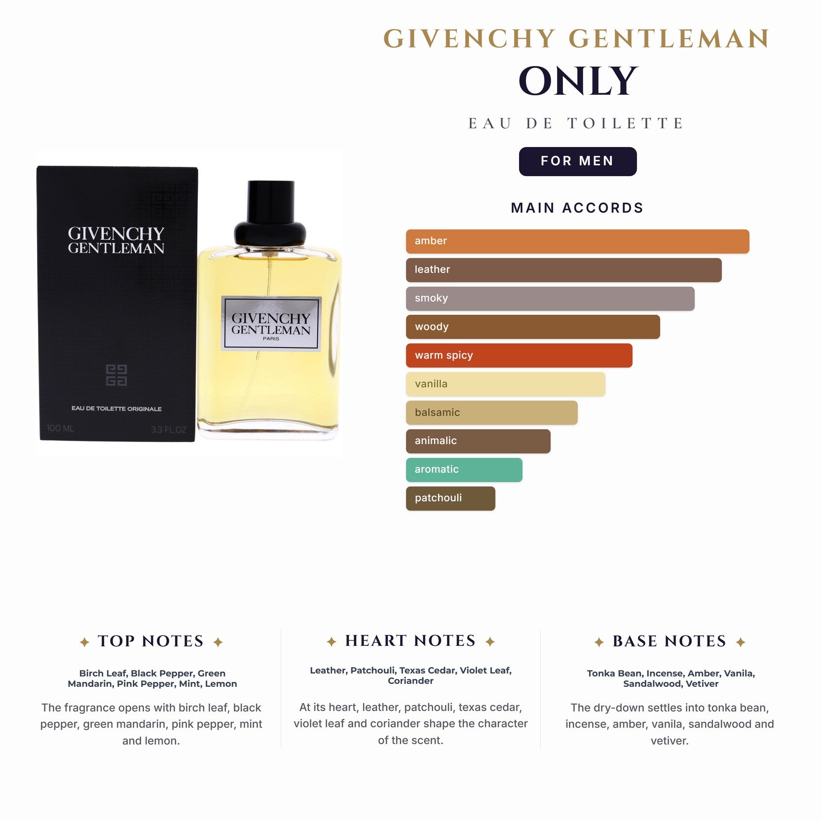 Givenchy Gentleman Only 3.4oz EDT Spray for Men
