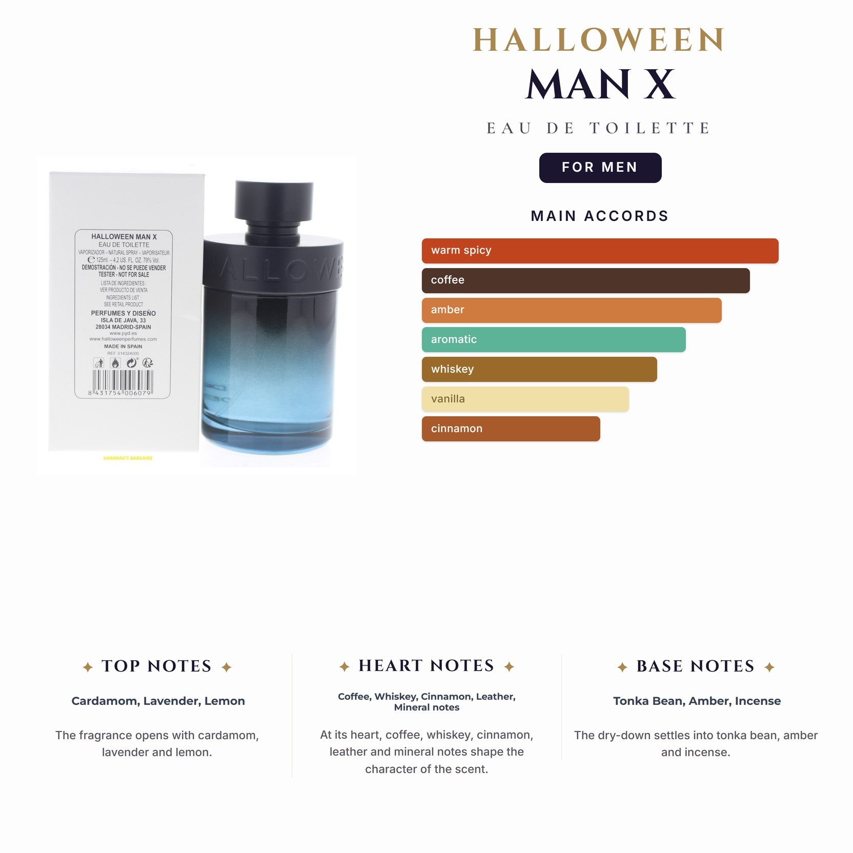 Halloween Man X 4.2oz EDT Spray for Men