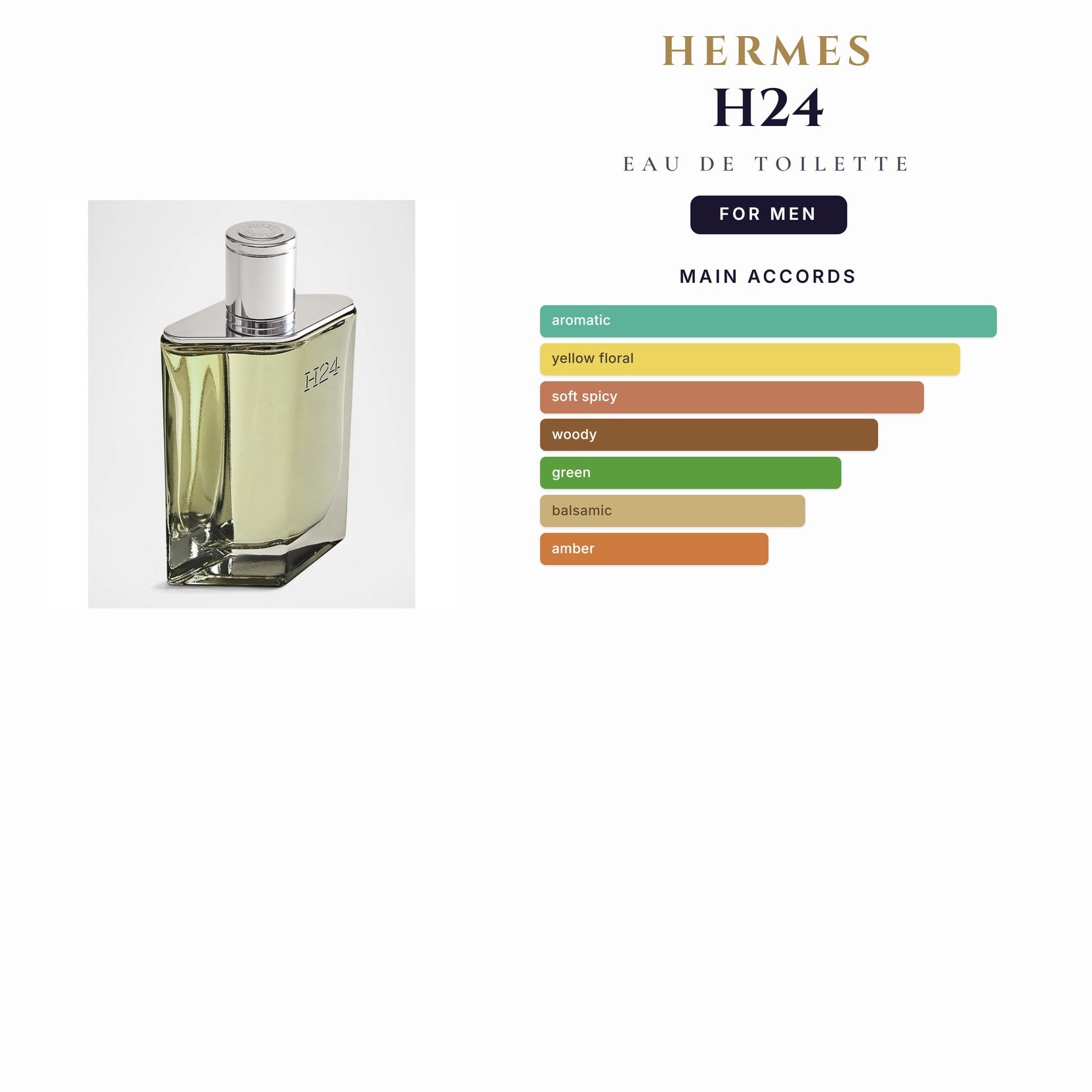 Hermes H24 3.4oz EDT Spray for Men