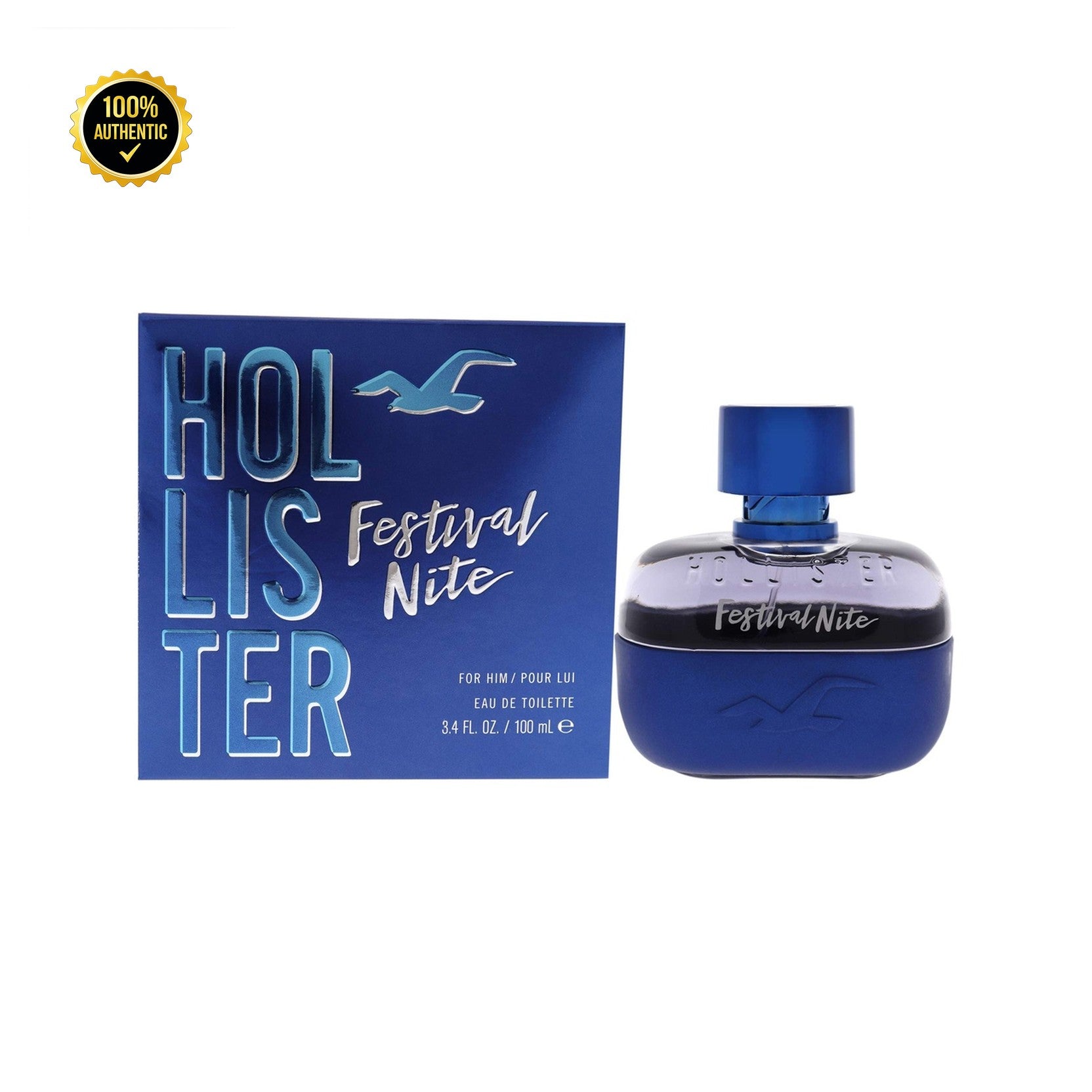 Hollister Festival Nite 3.4oz EDT Spray for Men