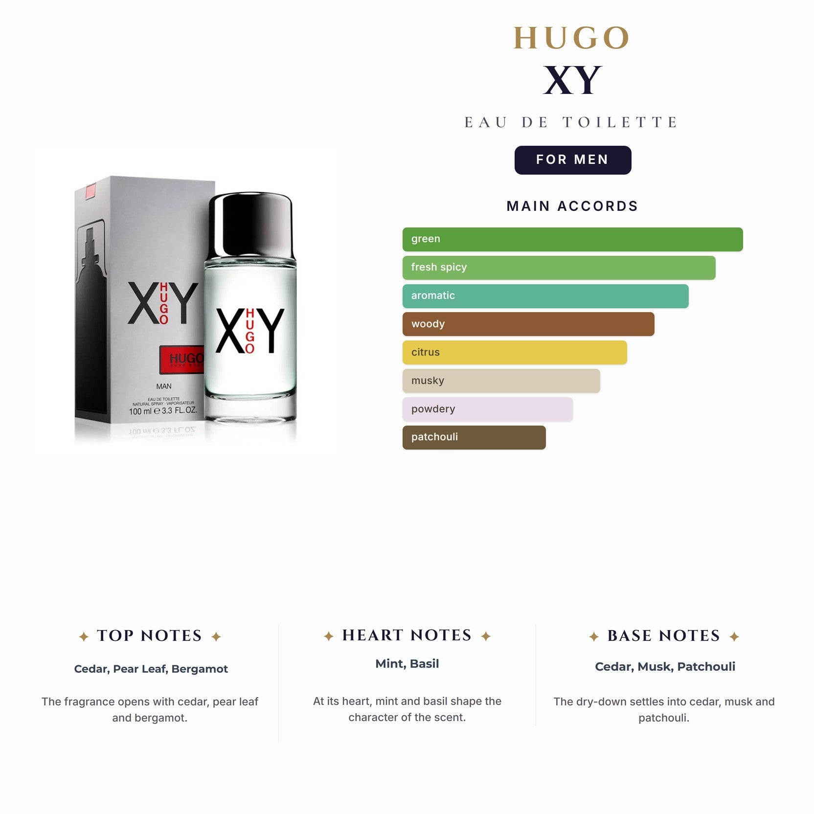 Hugo Xy 3.4oz EDT Spray for Men