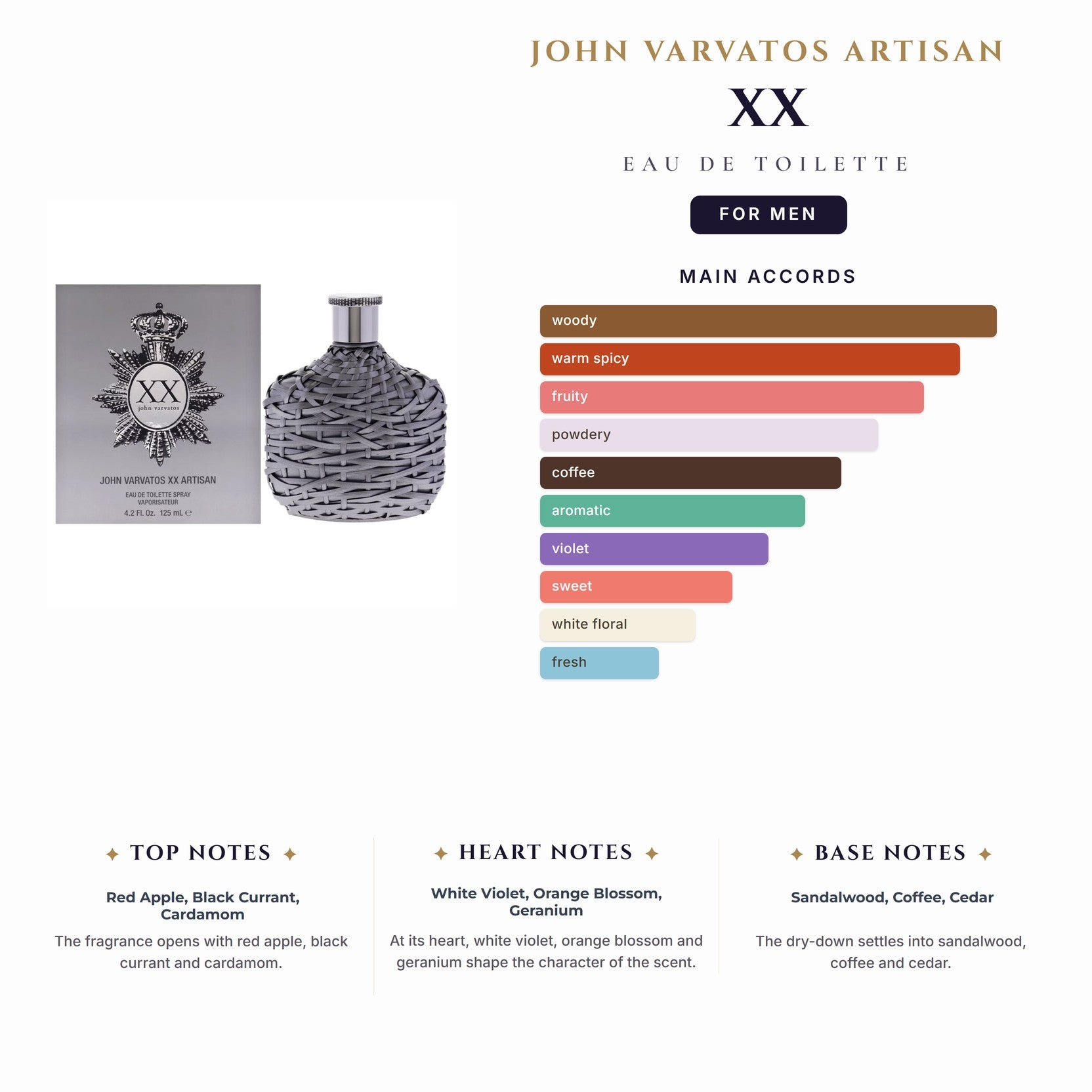 John Varvatos Artisan Xx 4.2oz EDT Spray for Men