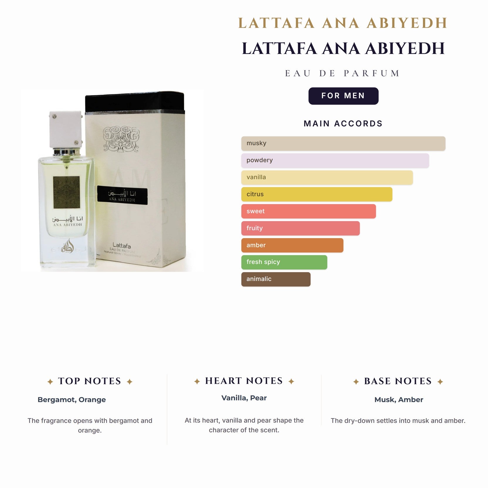 Lattafa Ana Abiyedh 2.0oz EDP Spray (Like Xerjoff Erba Pura) for Men