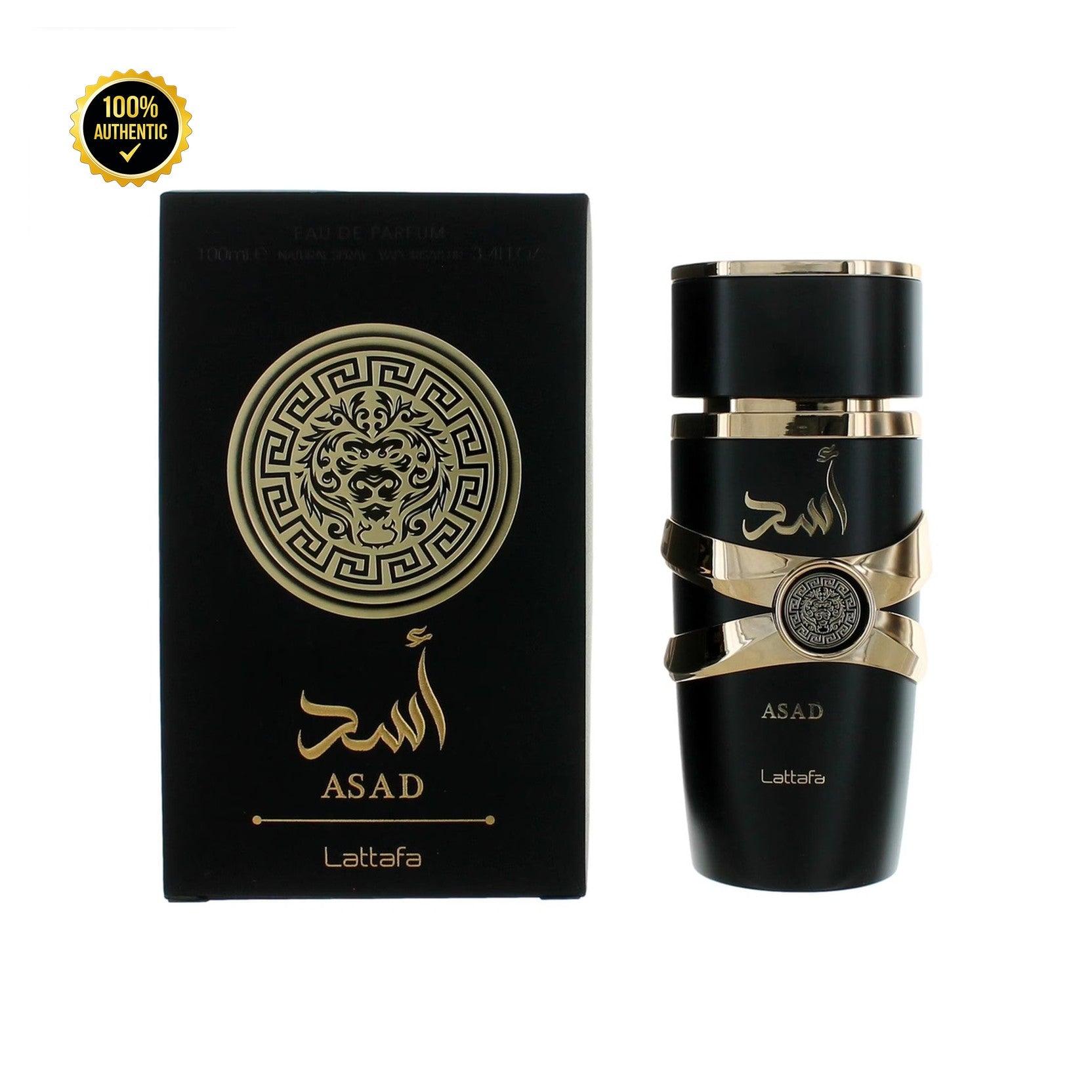 Lattafa Asad 3.4oz EDP Spray (Like Dior Sauvage Elixir) for Men