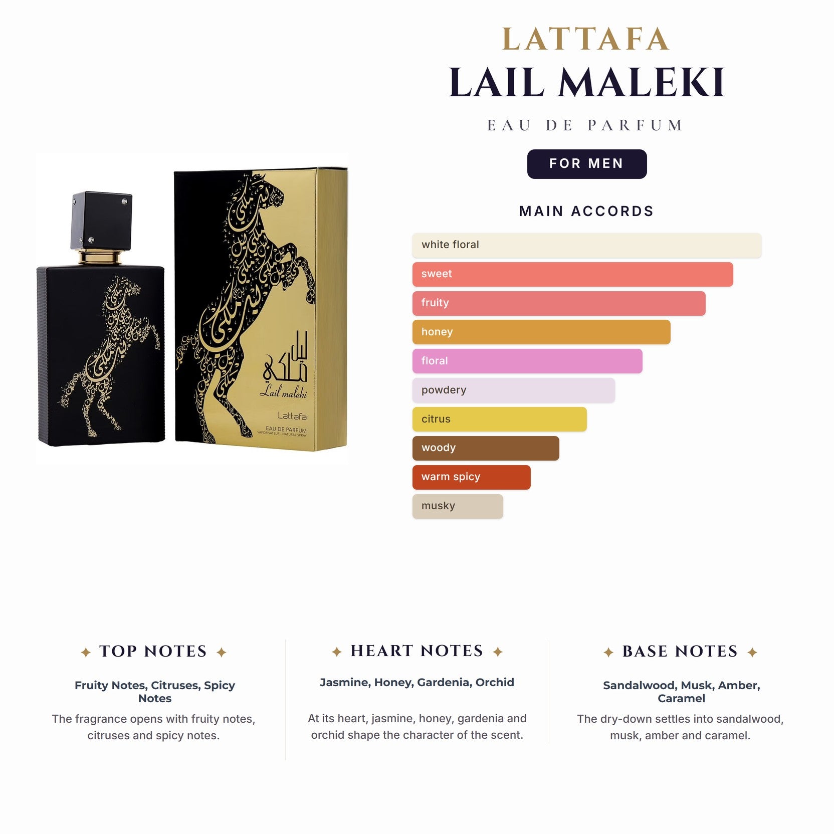Lattafa Lail Maleki 3.4oz EDP Spray (Boss Oud Saffron) for Men