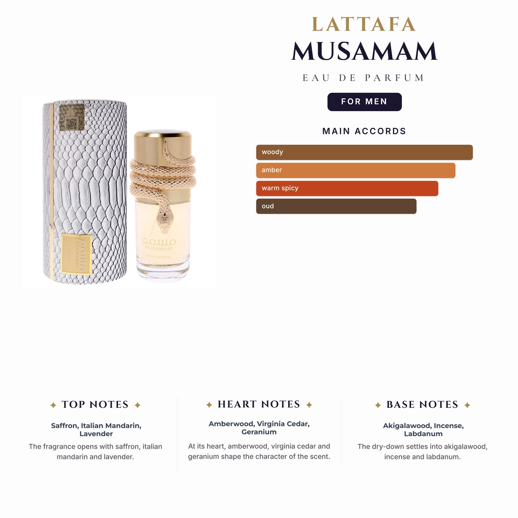 Lattafa Musamam 3.4oz EDP Spray (Like Gucci Guilty Absolu) for Men
