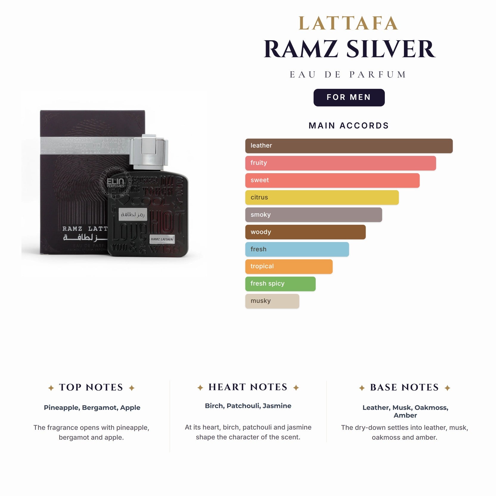 Lattafa Ramz Silver 3.4oz EDP Spray for Men