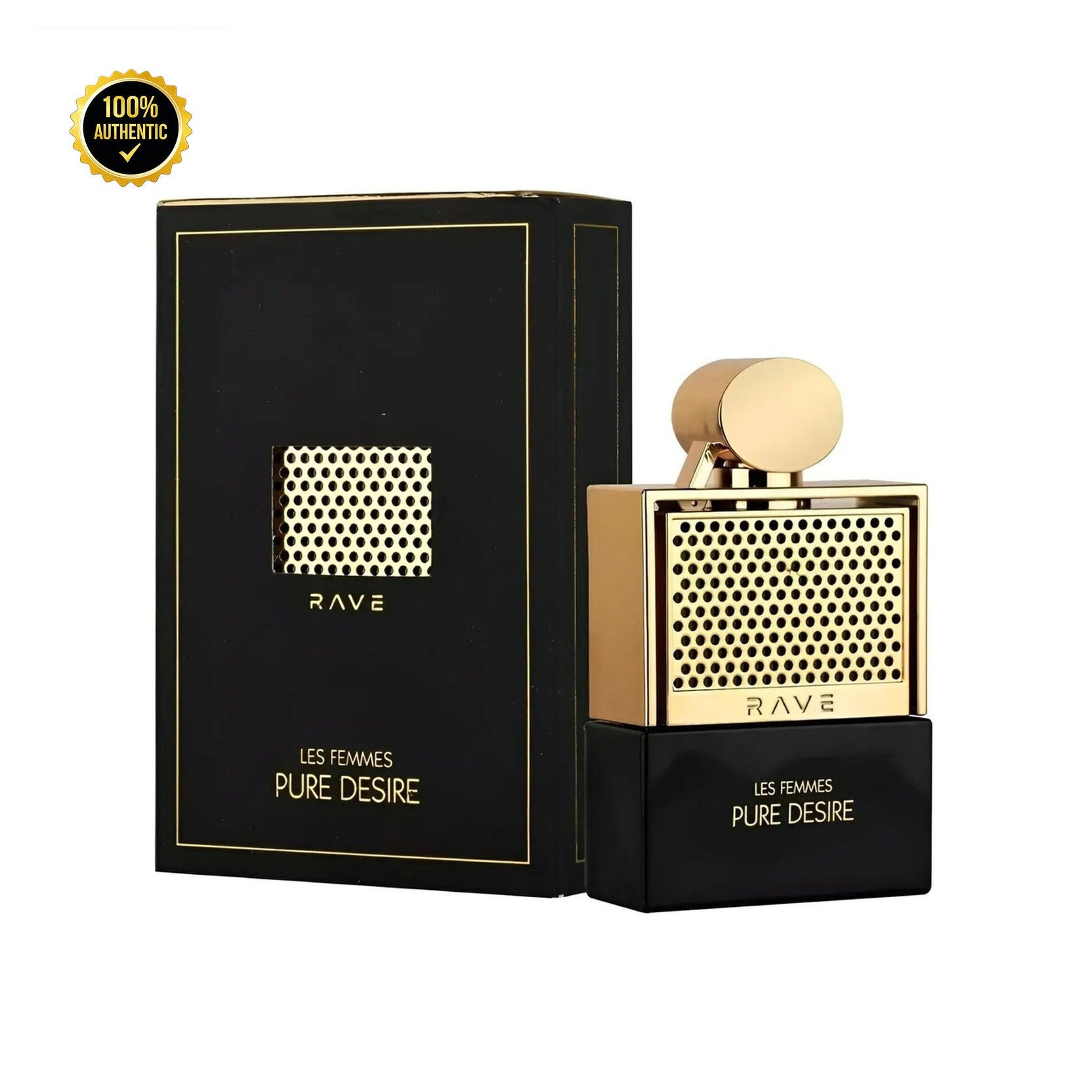 Lattafa Rave Now Pure Desire Gold 3.4oz EDP Spray for Men