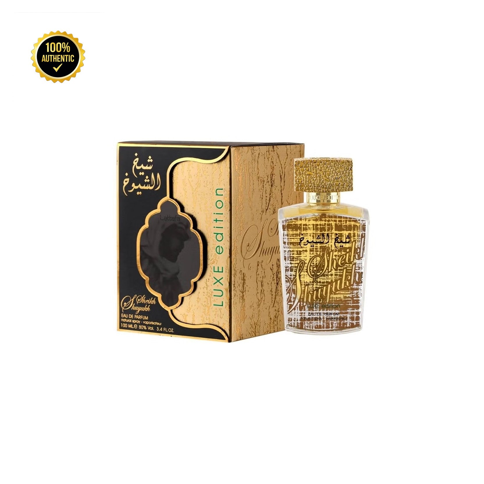 Lattafa Sheik Al Shuyukh Luxe 3.4oz EDP Spray (Like Lancome Oud Bouquet) for Men