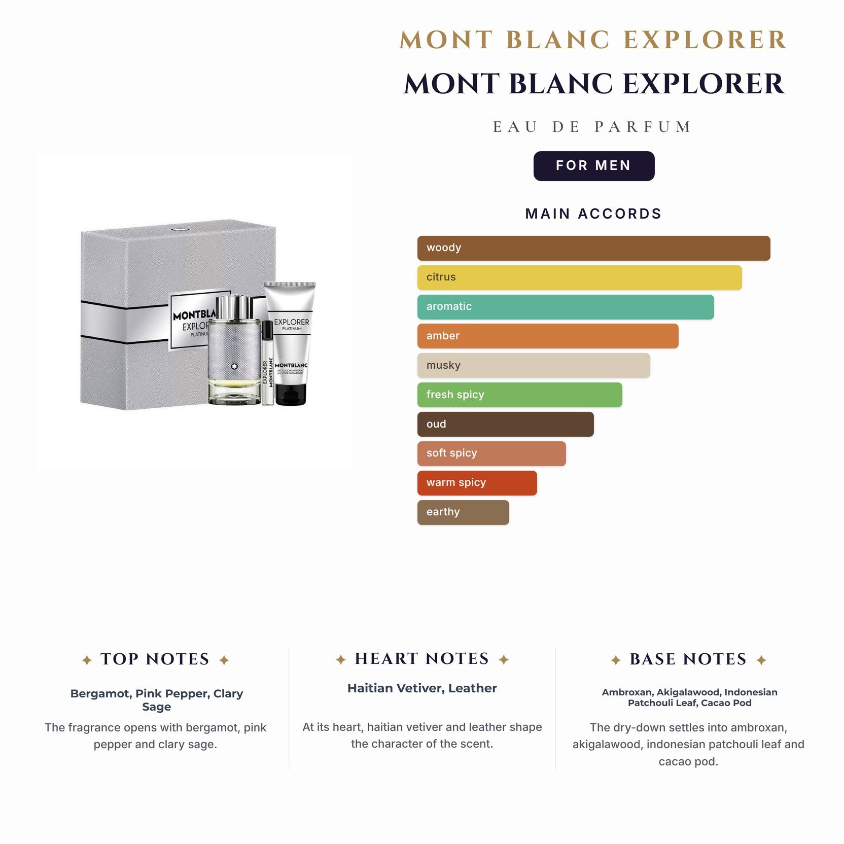 Mont Blanc Explorer 3.4oz EDP Spray for Men