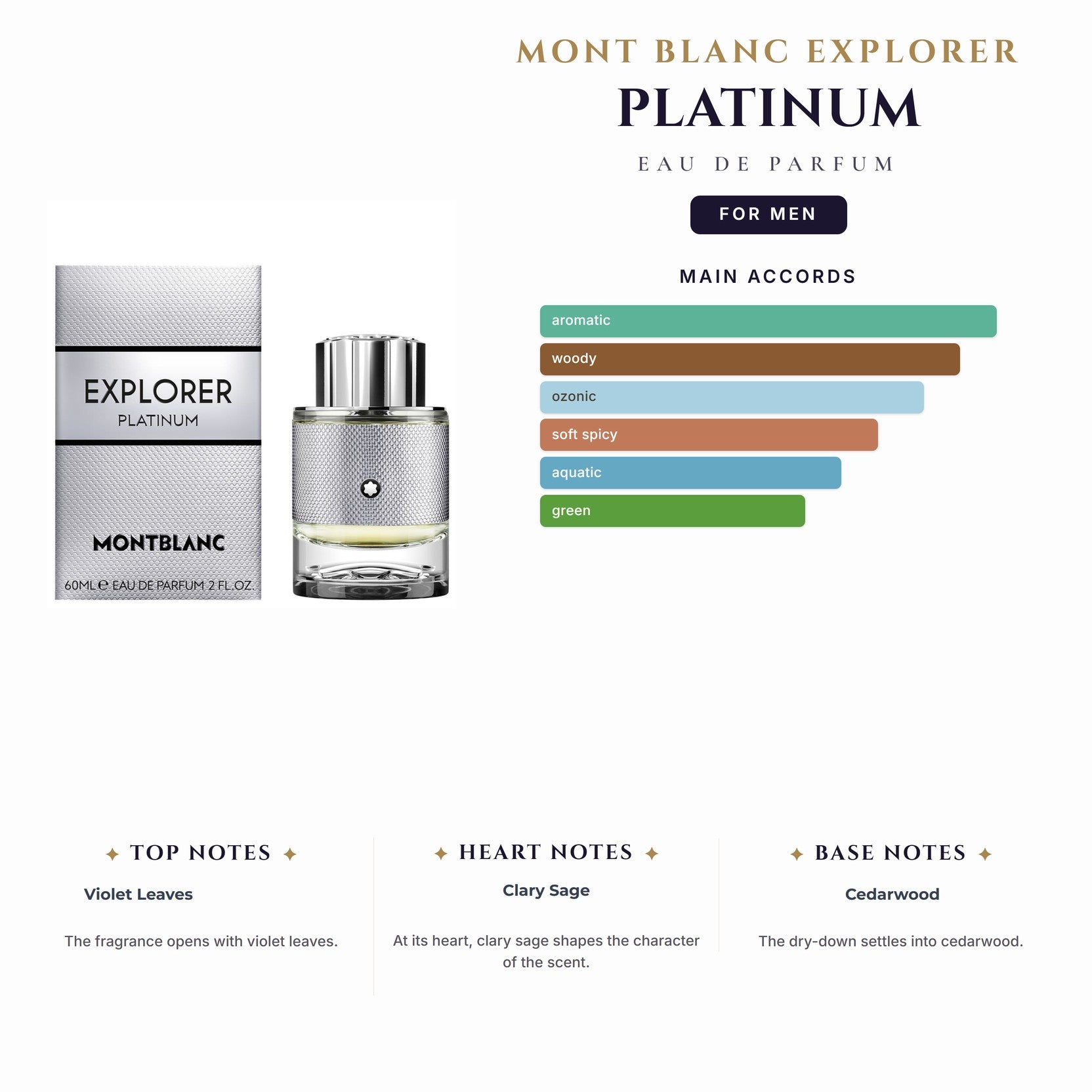 Mont Blanc Explorer Platinum 6.7oz EDP Spray for Men