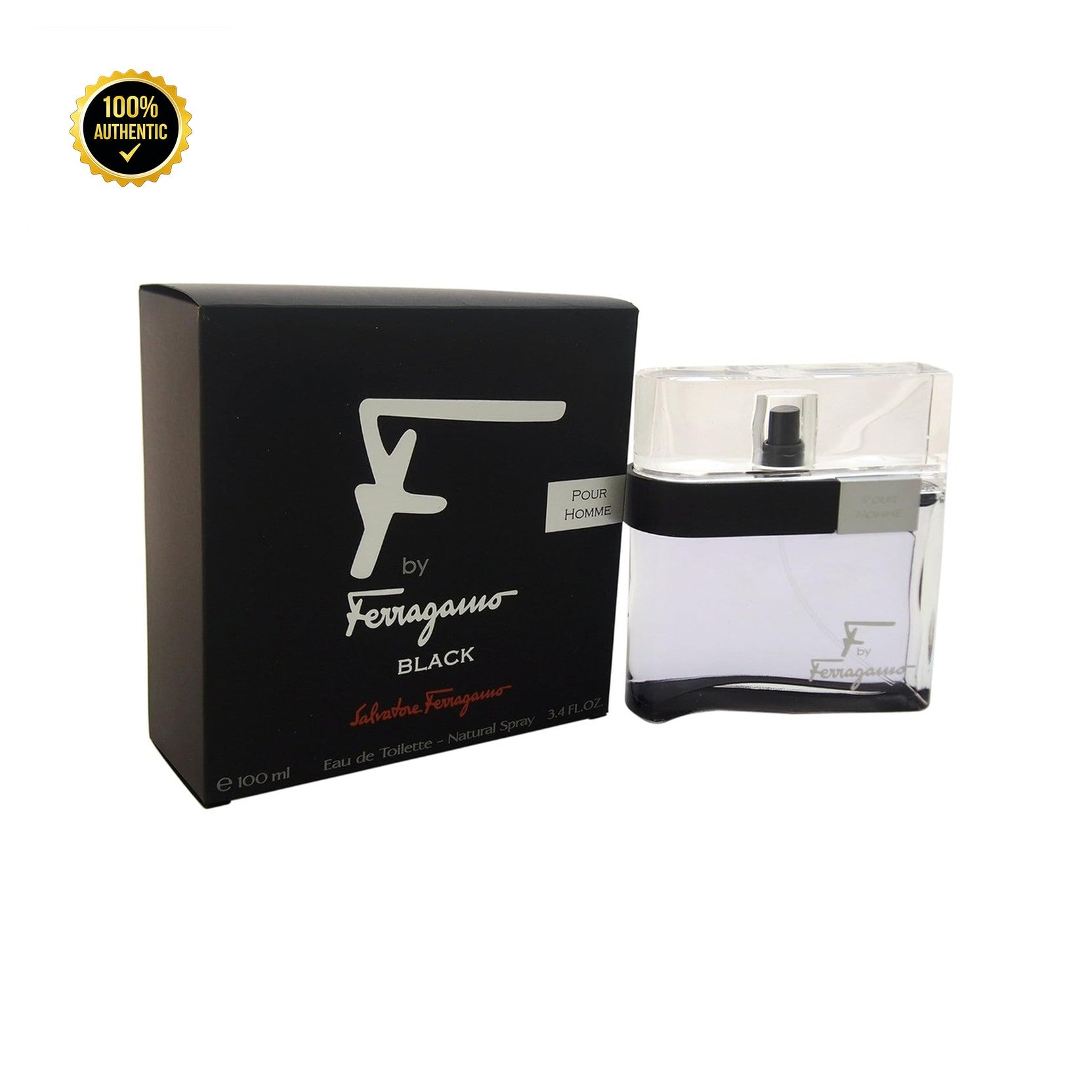 S. Ferragamo "F Black" 3.4oz EDT Spray for Men
