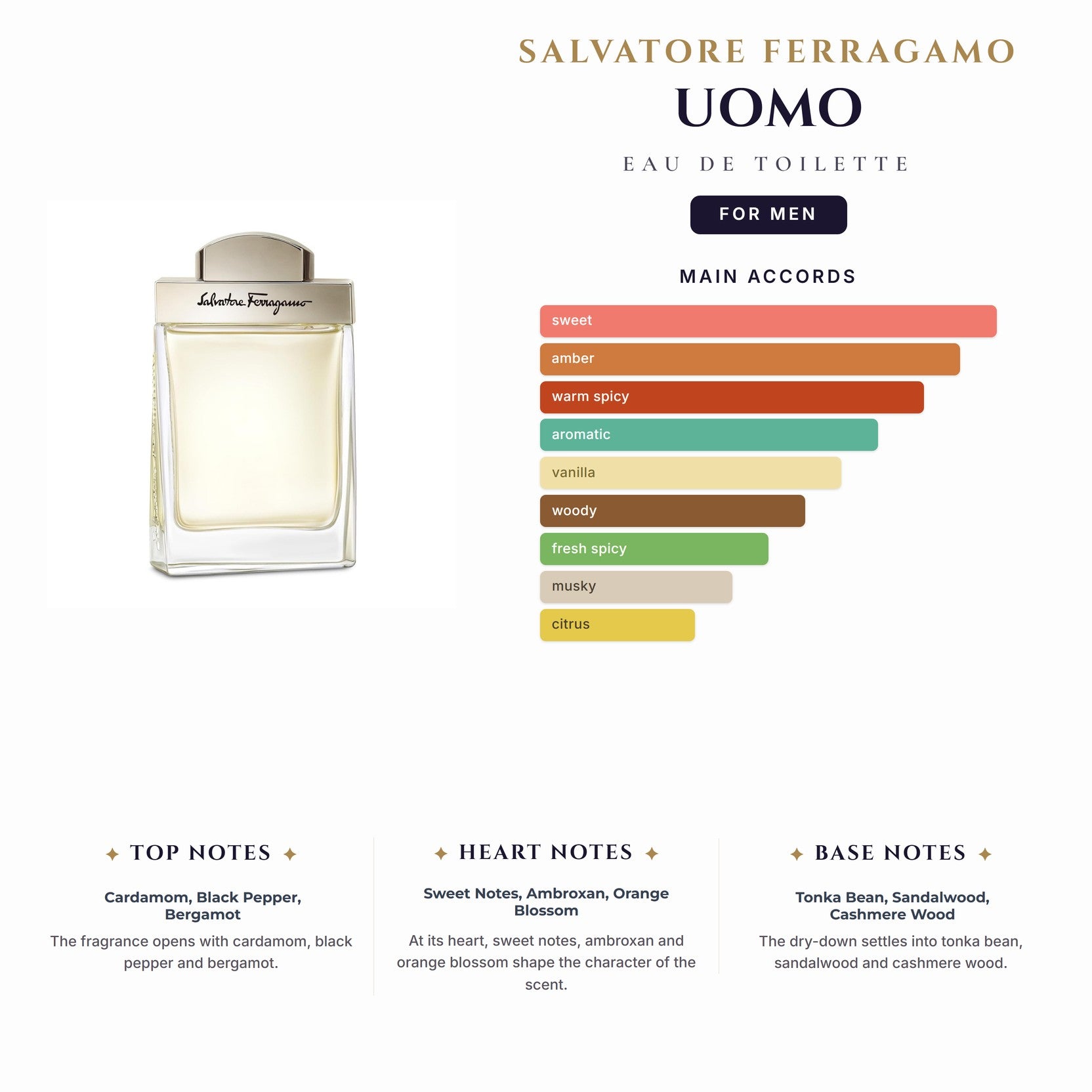 S. Ferragamo Uomo 3.4oz EDT Spray for Men