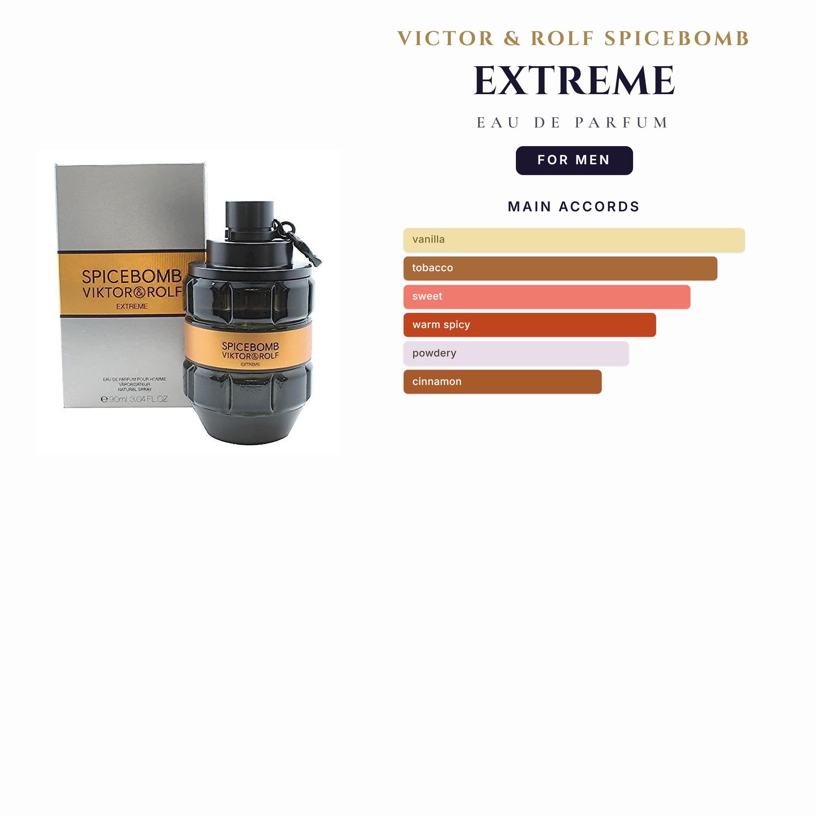Victor & Rolf Spicebomb Extreme 3.0oz EDP Spray for Men