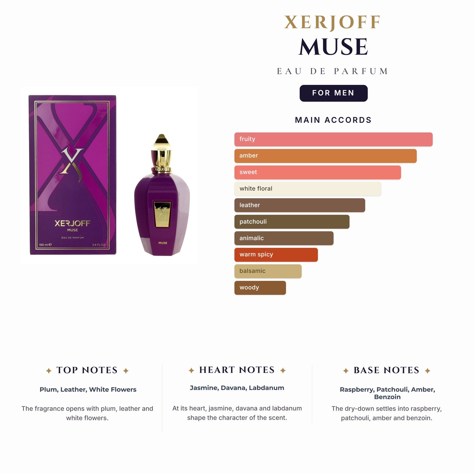 Xerjoff Muse 3.4oz EDP Spray (4 Left) for Men