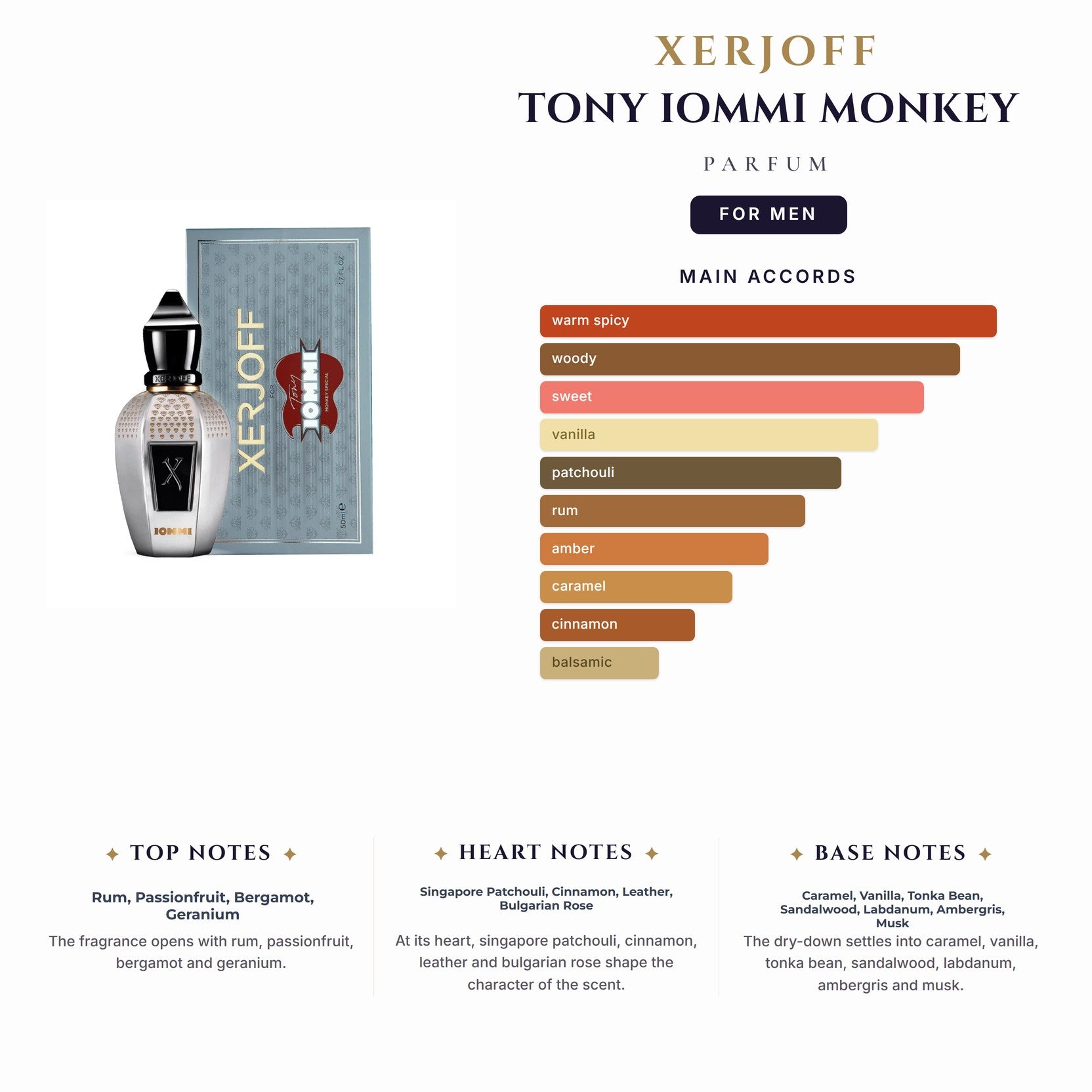 Xerjoff Tony Iommi Monkey 3.4oz Parfum Spray for Men