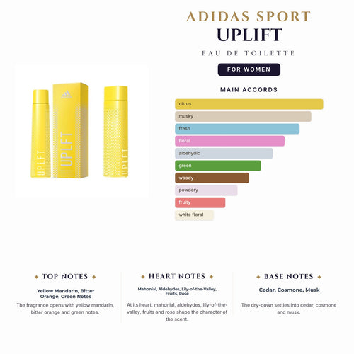 Adidas Sport Uplift 3.4oz EDT Spray for Women