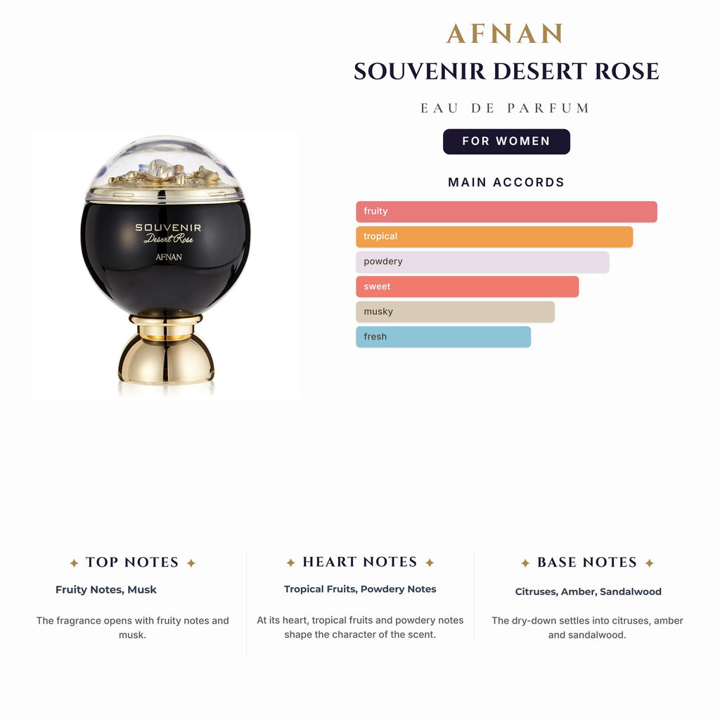 Afnan Souvenir Desert Rose 3.4oz EDP Spray for Women