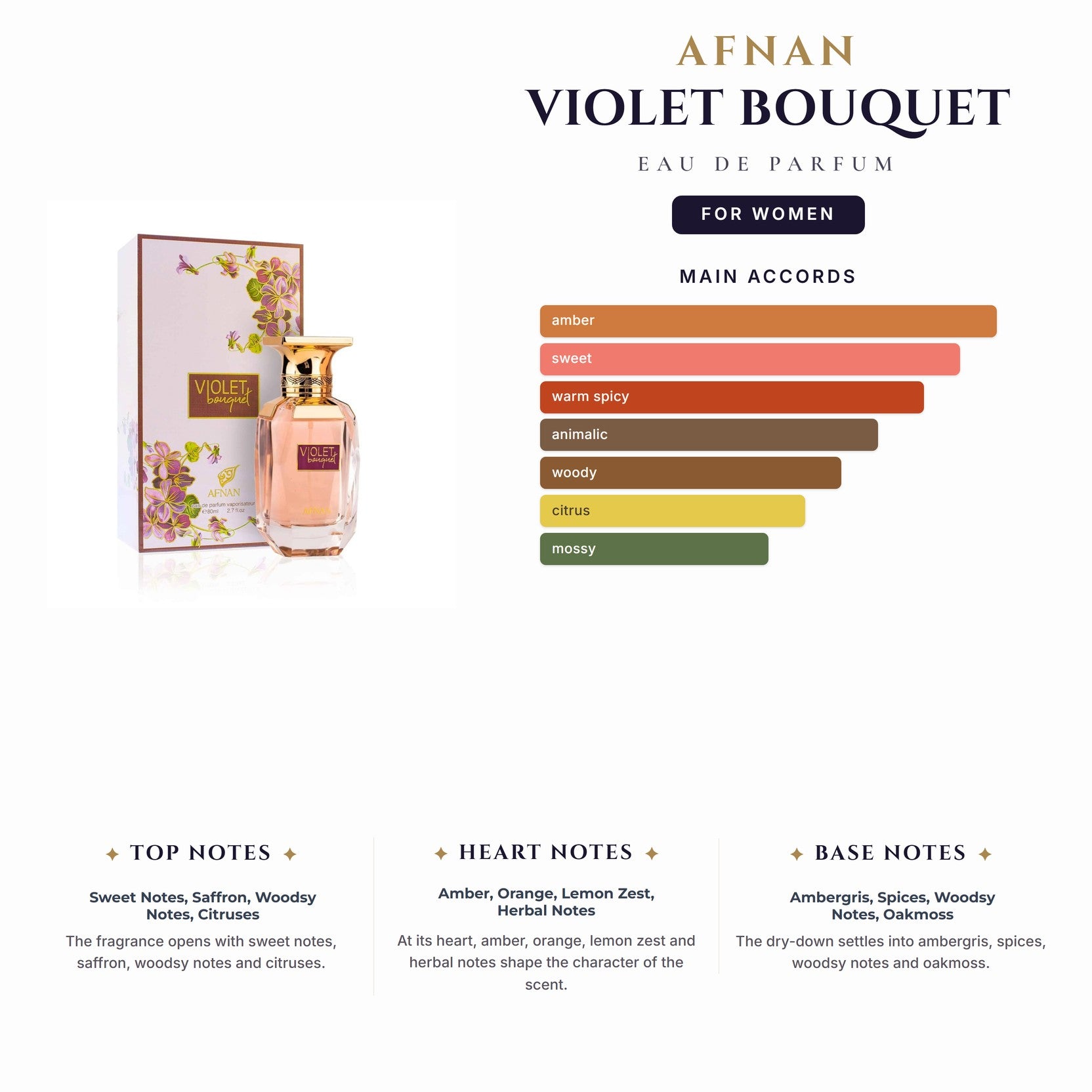Afnan Violet Bouquet 3.0oz EDP Spray for Women