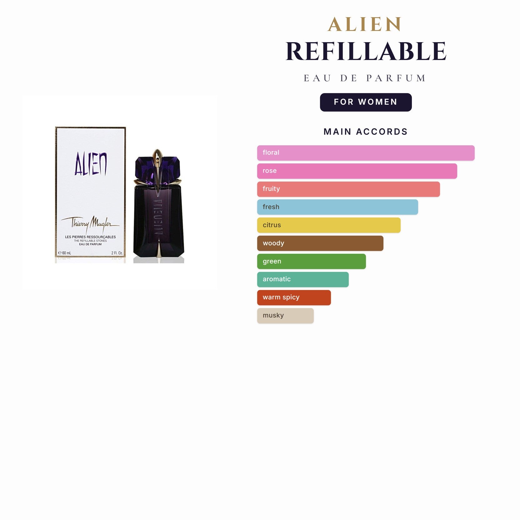 Alien 2.oz EDP Refillable Spray for Women