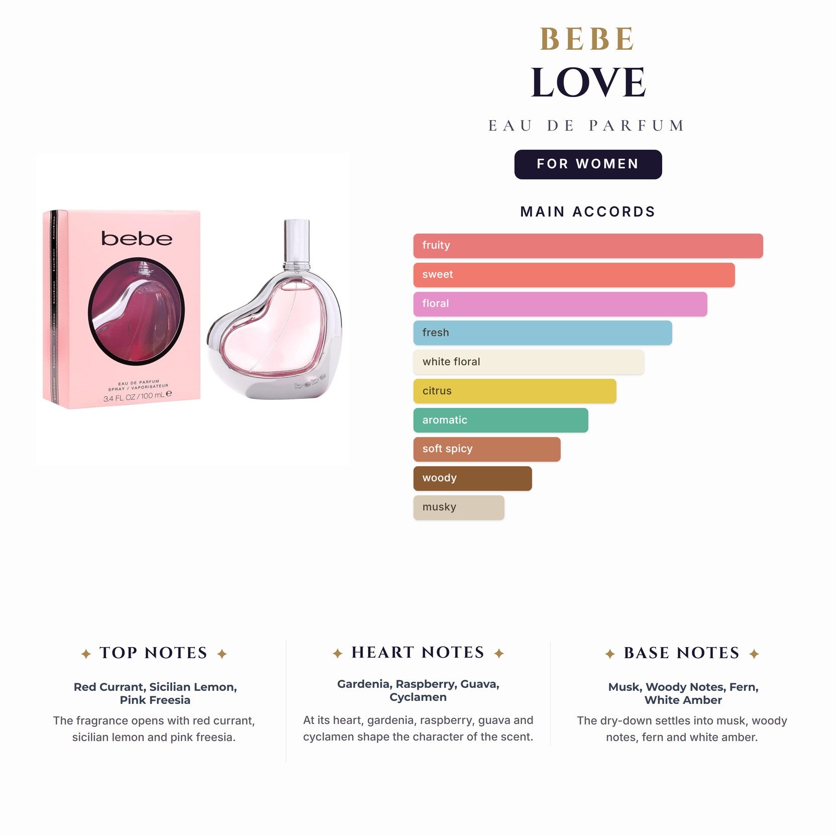 Bebe Love 3.4oz EDP Spray for Women