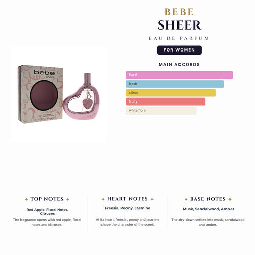 Bebe Sheer 3.4oz EDP Spray for Women