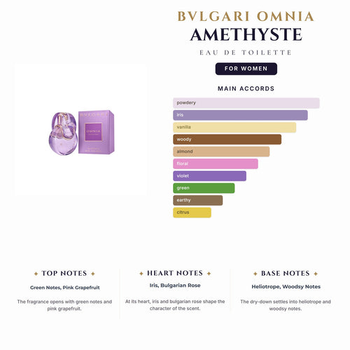 Bvlgari Omnia Amethyste 3.4oz EDT Spray for Women