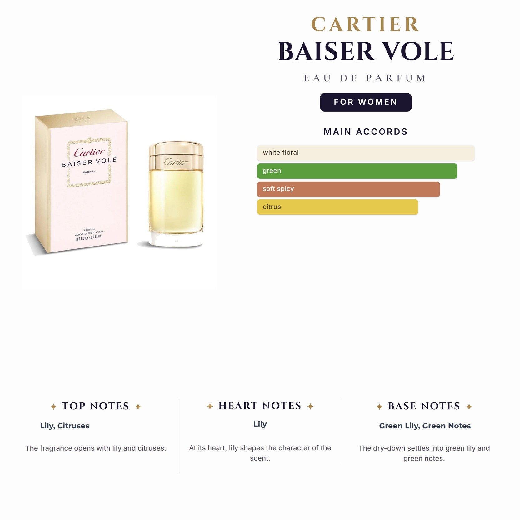 Cartier Baiser Vole 3.4oz EDP Spray for Women