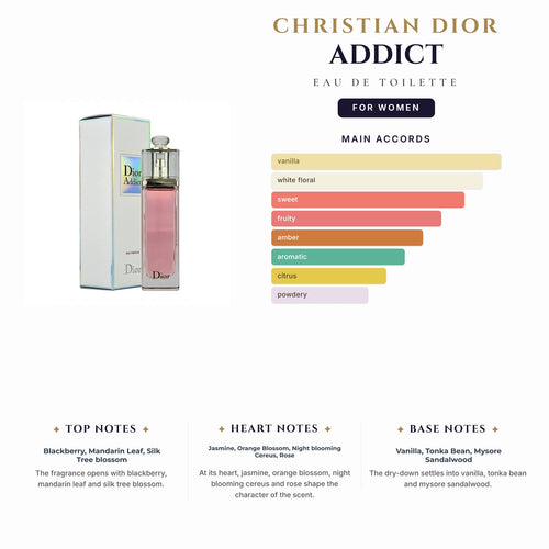 Cd Addict 3.4oz EDT Spray for Women