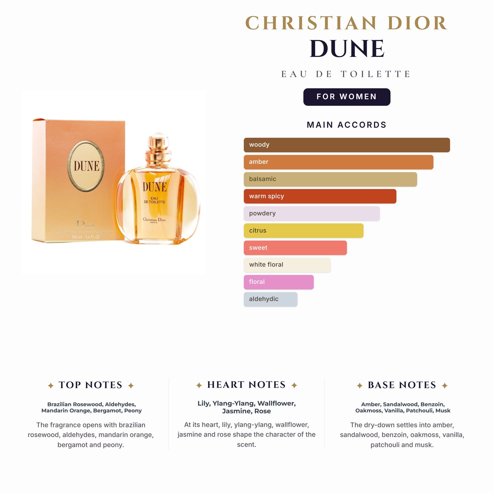Cd Dune 3.4oz EDT Spray for Women