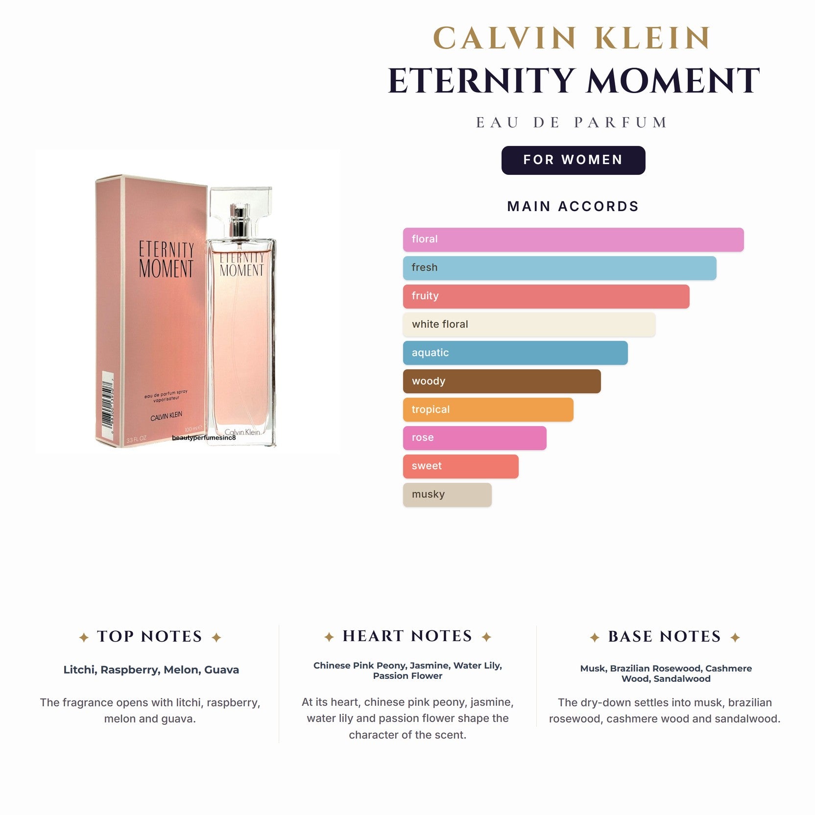 Ck- Eternity Moment 3.4oz EDP Spray for Women