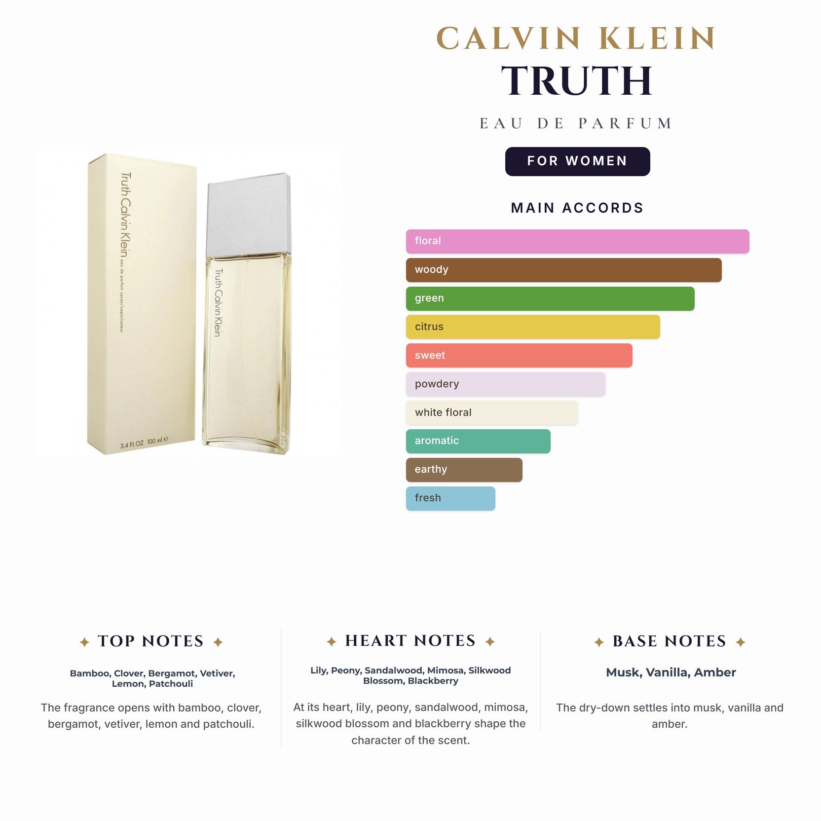 Ck Truth 3.4oz EDP Spray for Women