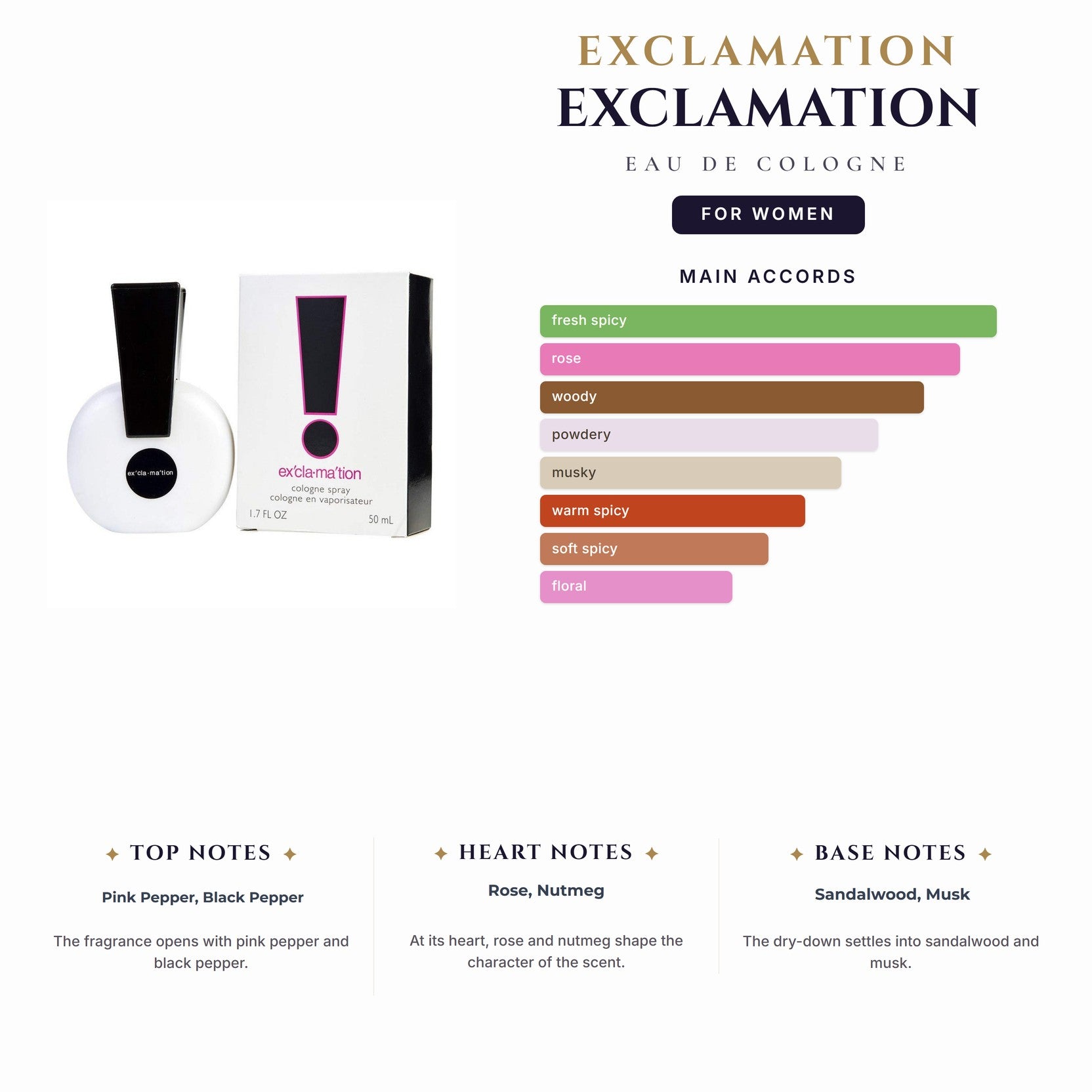 Exclamation 1.7oz EDC Spray for Women