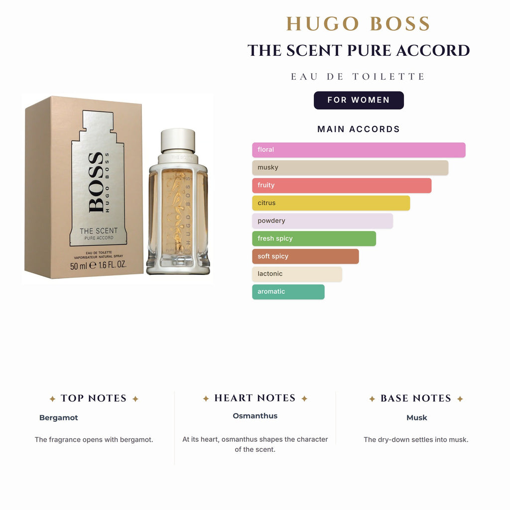 Hugo Boss The Scent Pure Accord 3.4oz EDT Spray for Women