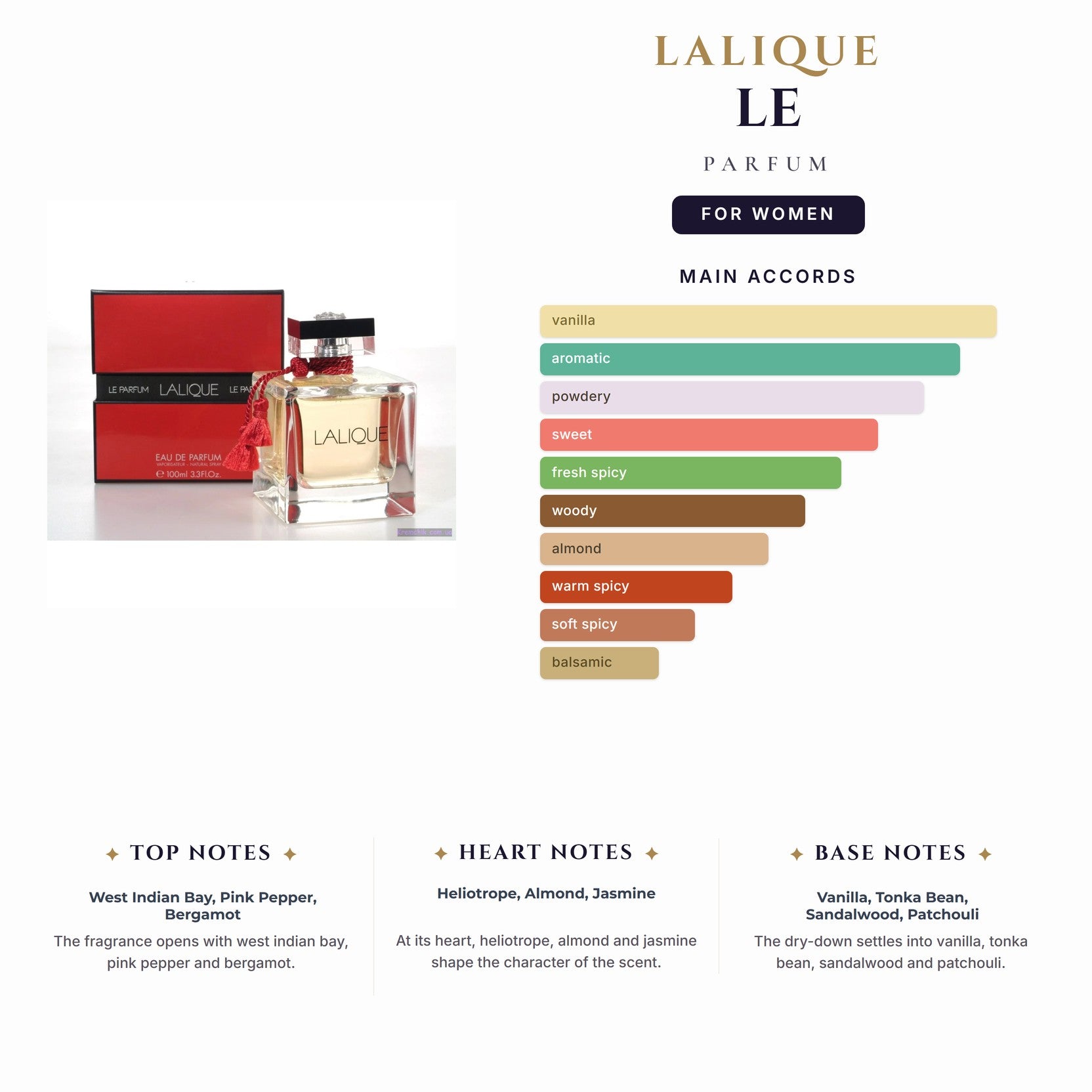 Lalique Le Parfum 3.4oz EDP Spray for Women