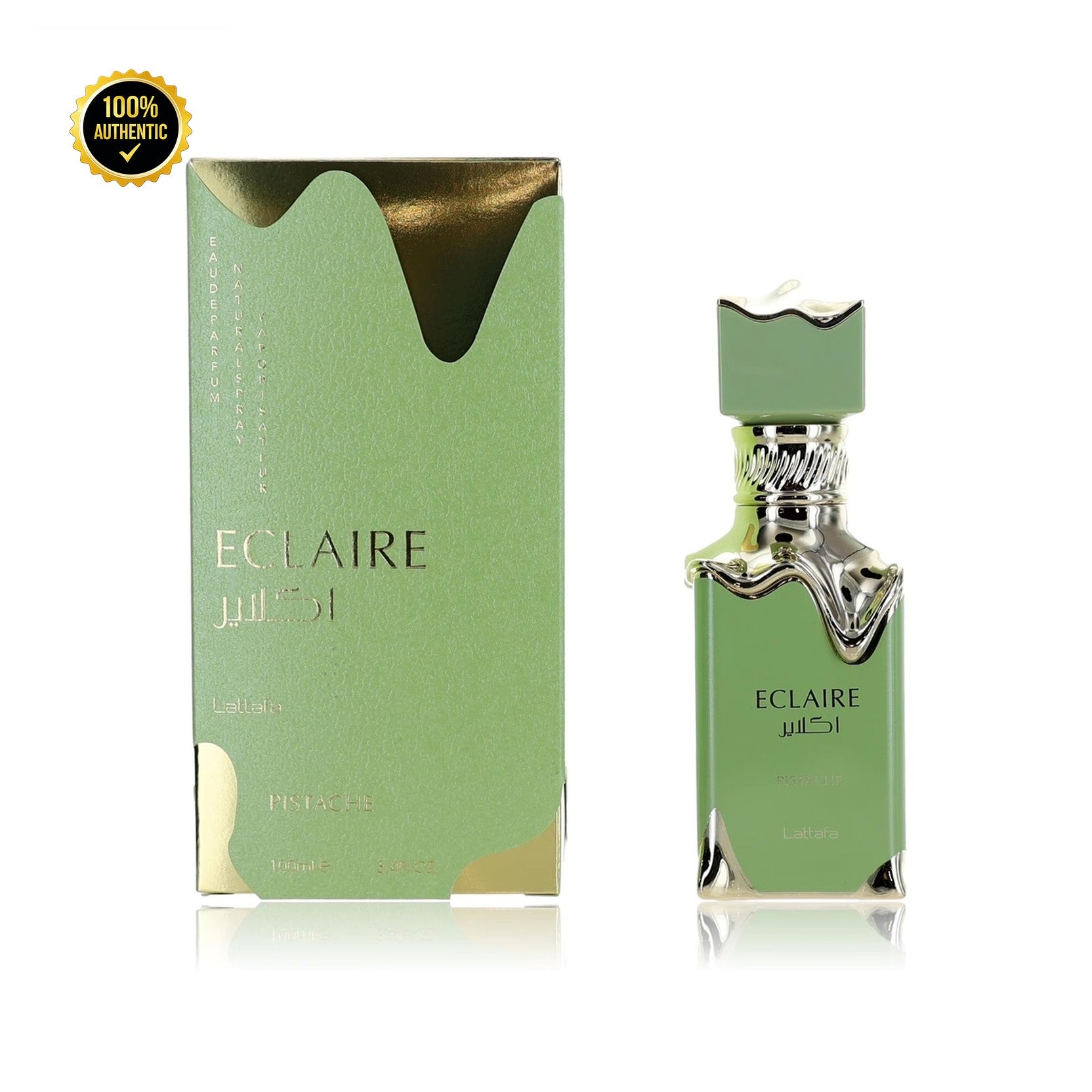 Lattafa Éclaire Pistache 3.4oz EDP Spray for Women