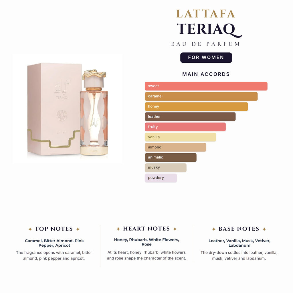 Lattafa Teriaq 3.4oz EDP Spray (Like Jpg La Belle) for Women