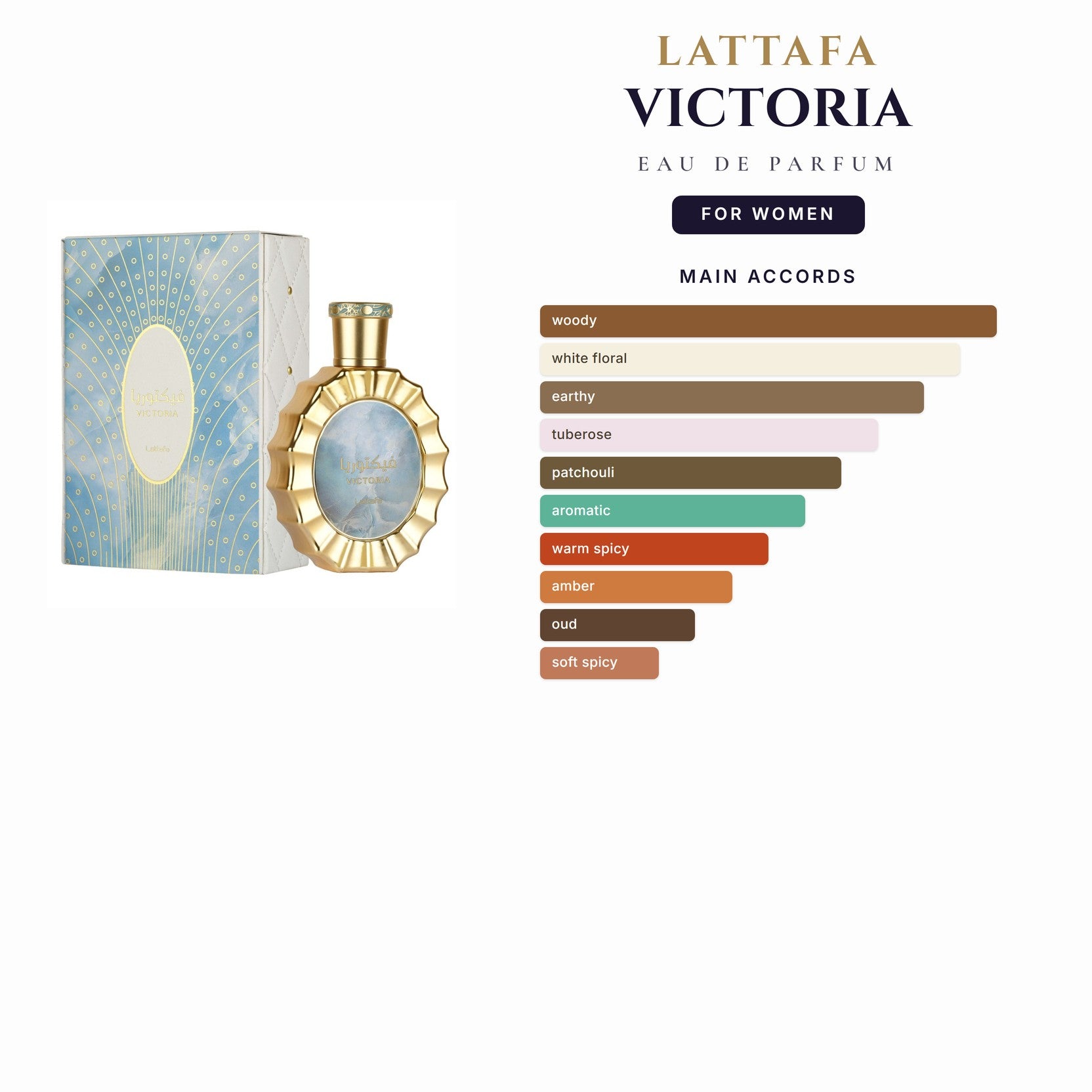 Lattafa Victoria 3.4oz EDP Spray (Like D&G Devotion) for Women